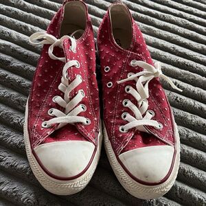 Converse All Star Red Canvas Sneaker Women Size 8